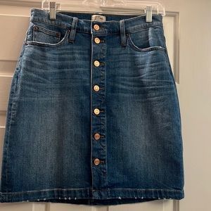 J. Crew button down denim pencil skirt size 29